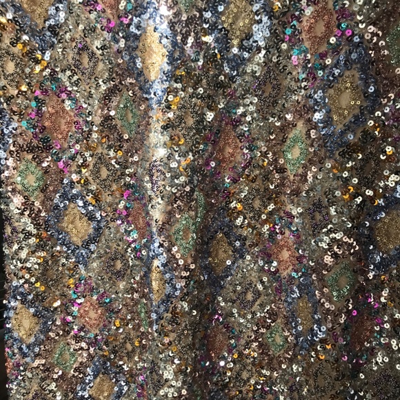 1861 | S Multicolor Short Sequin Dress - Picture 4 of 5